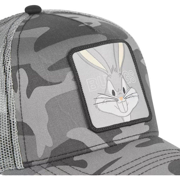 Boné Cinza Camuflagem Bugs Bunny Looney Tunes Caps Lab