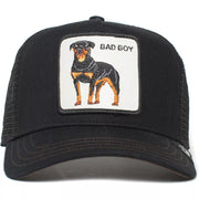 Boné trucker preto cão rottweiler Bad Boy The Baddest Boy The Farm da Goorin Bros. Goorin Bros