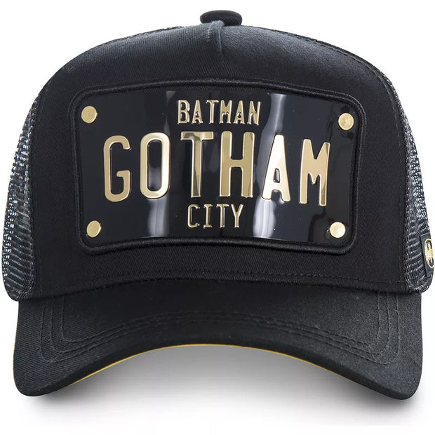 Boné Preto com Placa Batman Gotham City DC Comics Caps Lab