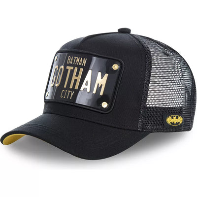 Boné Preto com Placa Batman Gotham City DC Comics Caps Lab