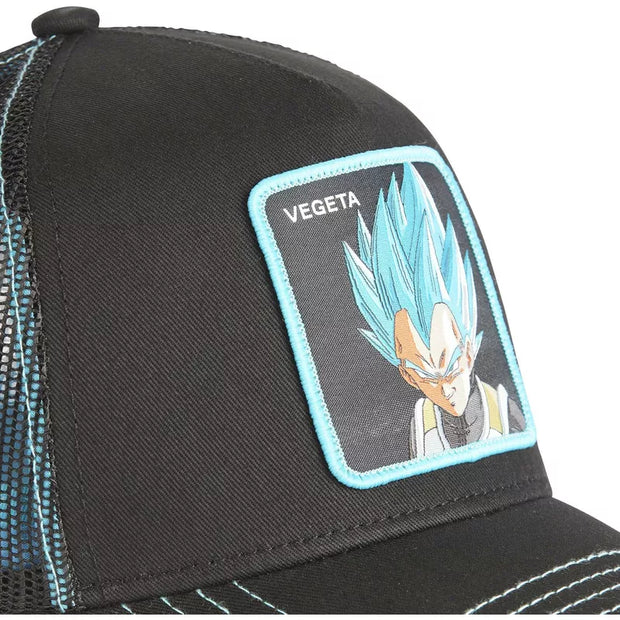 Boné Preto Vegeta Super Saiyan Blue Dragon Ball da Capslab Caps Lab