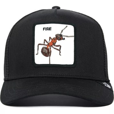 Boné Trucker Preto Formiga Fire The Farm Premium da Goorin Bros. Goorin Bros