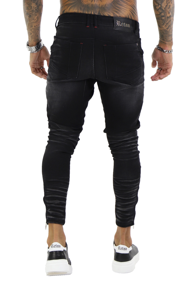 Simple Black 3D Jeans Retzo