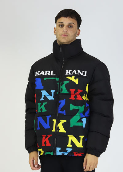 Retro Block Reversible Logo Puffer Jacket Multicolor Karl Kani